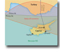 Illustration of Cyprus airspace map