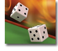 Photo of two dice rolling