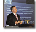Photo of Kenneth Quinn giving a presenation at the European Aviation Safety Seminar 2010 in Lisbon, Portugal