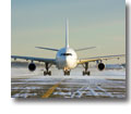 Photo of jet ready for take off on snowy runway