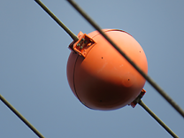 Marker ball used on overhead Powerlines