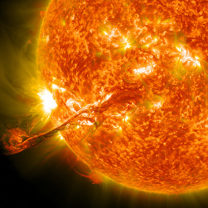 Illustration of a solar flare