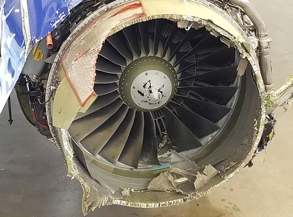 Photo of the engine after landing.