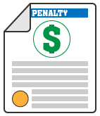Icon of penalty document